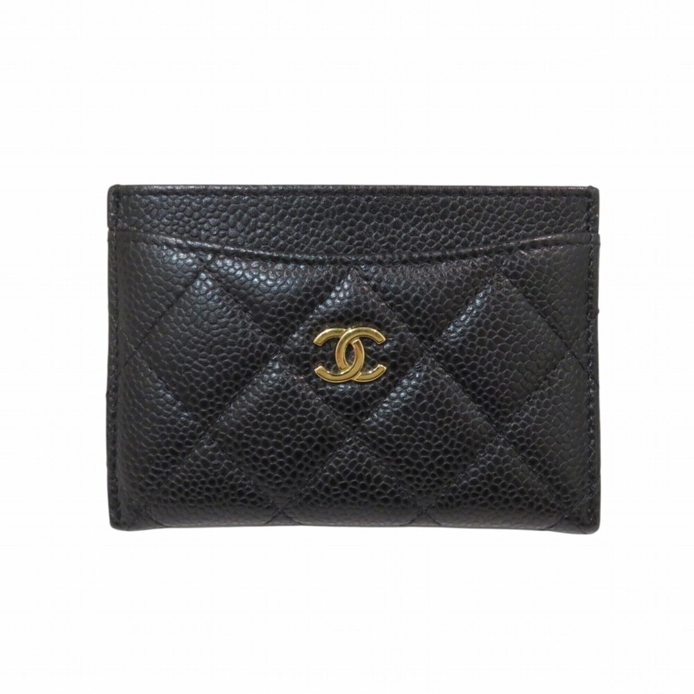 Chanel CHANEL Business Card Holder/Card Case, Caviar Leather AP0213